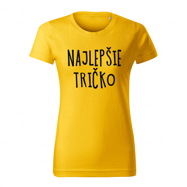 ID0128 – vtipne – najlepsie_tricko – tricko_damske_zlta