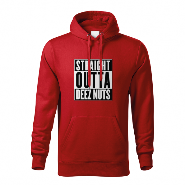 ID0133 – vtipne – straight_outta_teez_nuts – mikina_panske_cervena